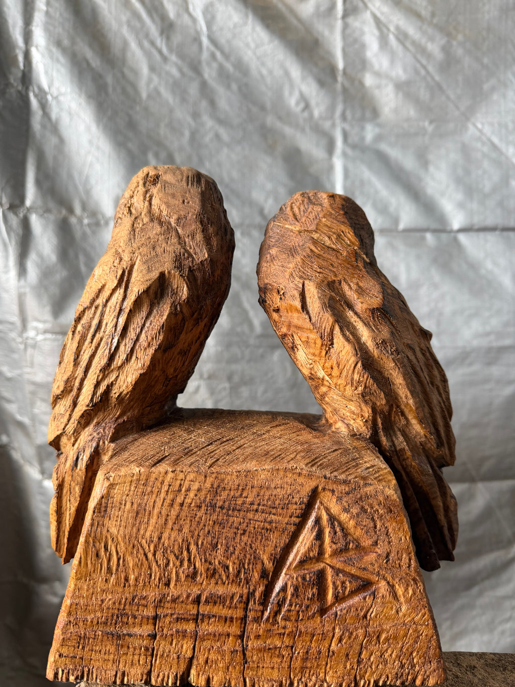 Small Double Owls in oak